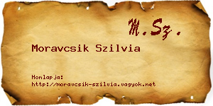 Moravcsik Szilvia névjegykártya